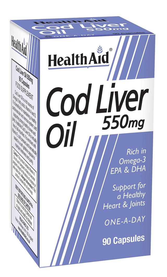 Health aid cod liver oil 550mg 90's on Productcaster.