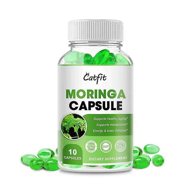 Hikig Natural Moringa Capsule Rich in Compound Vitamin &Amino acid Supplement Nourishing Cardiac Vitality Cell Supplement 10pcs on Productcaster.