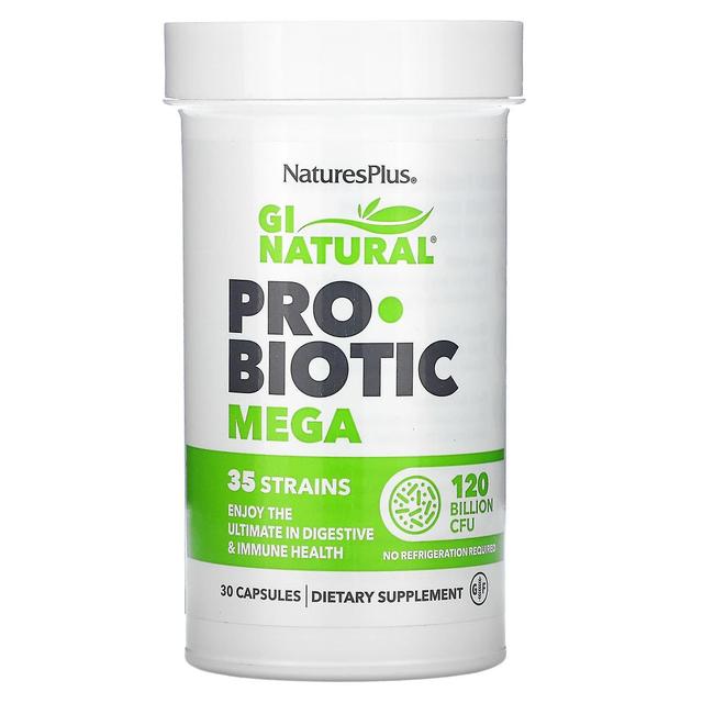 Nature's Plus NaturesPlus, GI Natural Probiotic Mega, 120 miliardów CFU, 30 kapsułek on Productcaster.