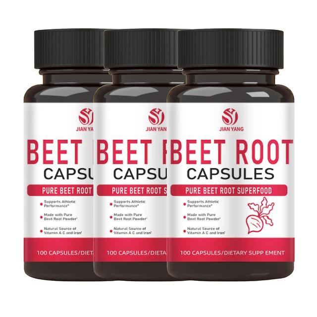 Beetroot Capsules Sports Health Supplement Improves Heart Health Blood Pressure Brain Function Energy Health Food 3pcs on Productcaster.