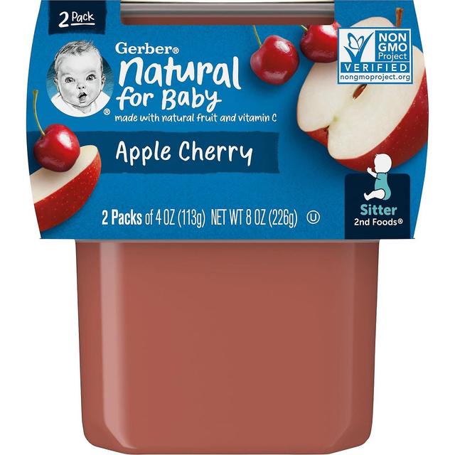 Gerber, Natural for Baby, 2nd Foods, Apple Cherry, 2 Pack, 4 oz (113 g) Każdy on Productcaster.