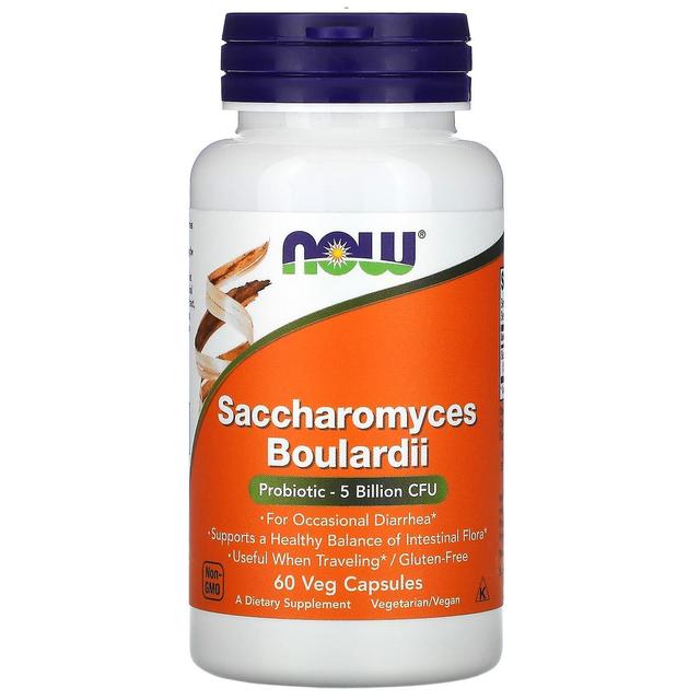 NOW Foods, Saccharomyces Boulardii, 5 miljard CFU, 60 Veg Capsules on Productcaster.