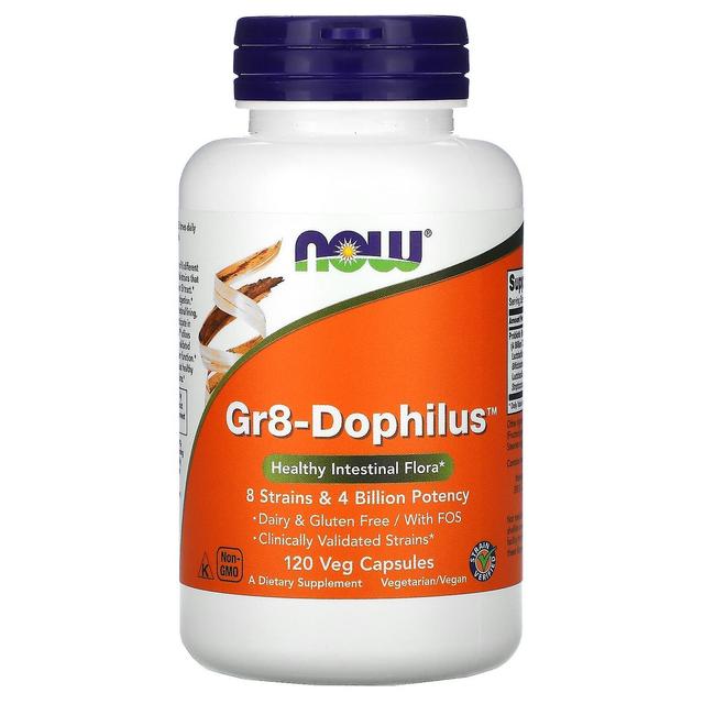 NOW Foods, Gr8-Dophilus, 120 kasviskapselia on Productcaster.