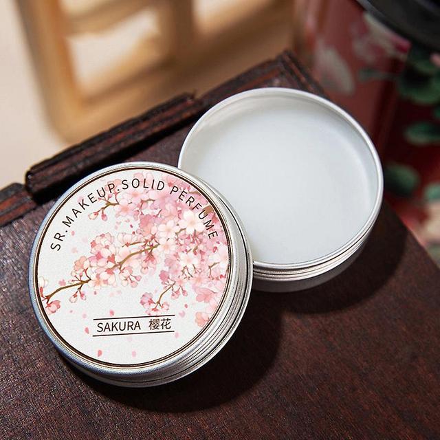 Frusde Solid Perfume, Portable Pocket Balm Perfume, Women Solid Perfume Natural Fragrance Parfum Elegant Women's Gift Sakura on Productcaster.