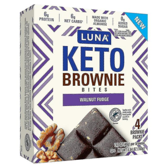 Luna Bar Luna keto brownie biter, valnøttfudge, 4 ea on Productcaster.