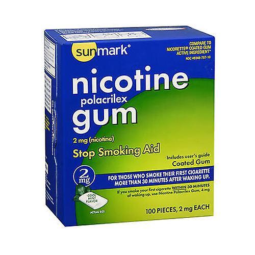 Sunmark Nicotine Polacrilex potiahnutá guma, 2 mg, Cool Mint 100 každá (balenie po 1) on Productcaster.