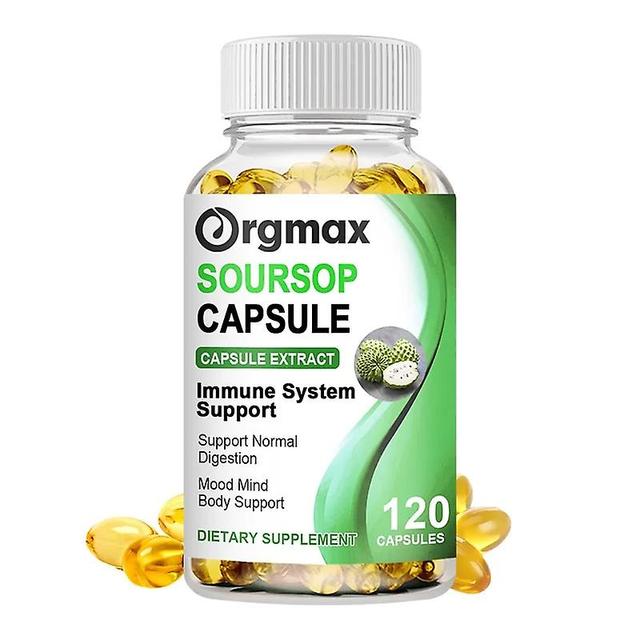 Eccpp Orgmax Soursop Capsules With Vitamin C For Antioxidant Anti-inflammatory Improve Immune Digestive Health Free Shipping For Adult 120pcs on Productcaster.