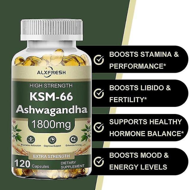 Natural Ashwagandha - Replenishes Healthy Energy And Endurance Muscle Mass And Supports The Immune Systemhuamade Huamade 3 Bottle Ashwagandha 120PCS on Productcaster.