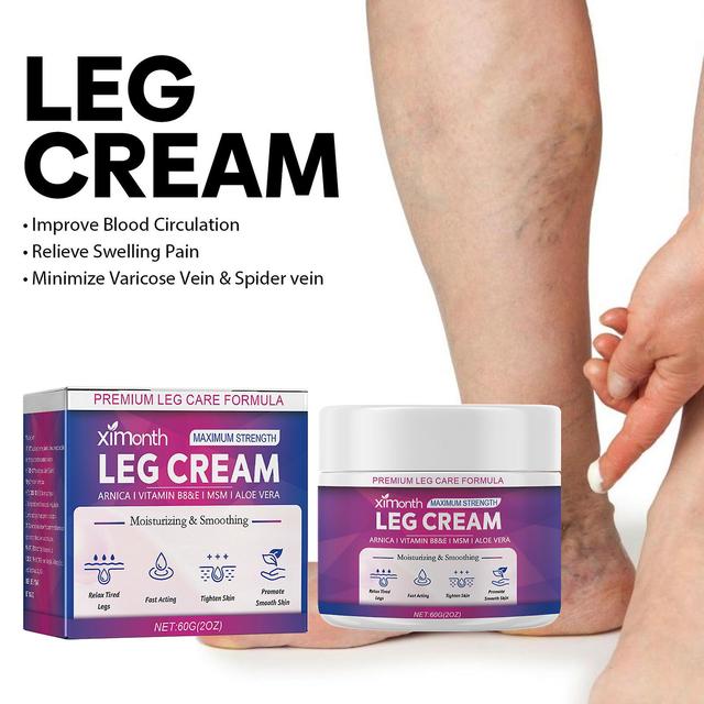 Ximonth Leg Care Cream Relieves leg pain and swelling, repairs leg bulges and varicose veins care cream Massage Oil1PCS) 1PCS on Productcaster.