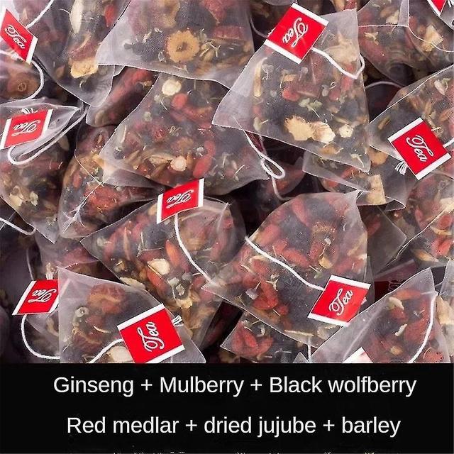 50pcs Santé Ginseng, mûrier, Wolfberry noir, Wolfberry rouge, Jujube rouge, Thé aux fleurs et aux fruits, Thé pour rester éveillé tard, fatigue et ... on Productcaster.