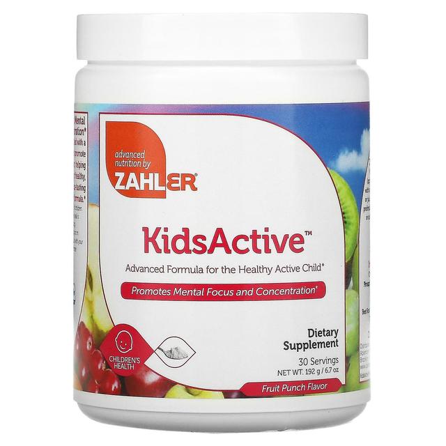 Zahler, KidsActive, Advanced Formula for the Healthy Active Child, Fruit Punch, 6.7 oz (192 g) on Productcaster.