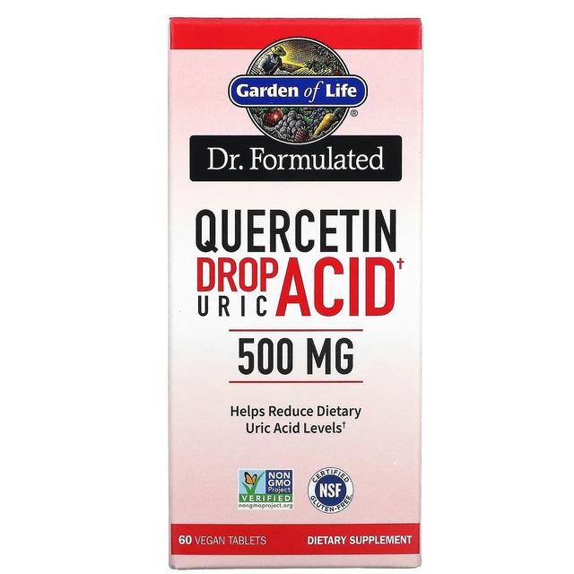 Garden of Life Giardino della Vita, Dr. Formulato, Acido Urico a Goccia di Quercetina, 500 mg, 60 Compresse Vegane on Productcaster.