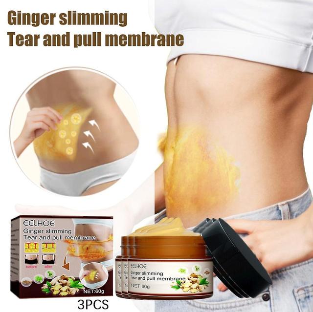 3pcs Eelhoe Body Shaping Ginger Film Heating-free Mud Ginger Moxibustion To Dispel Cold, Tighten Thighs, Waist Fat, Burn Body Fat on Productcaster.