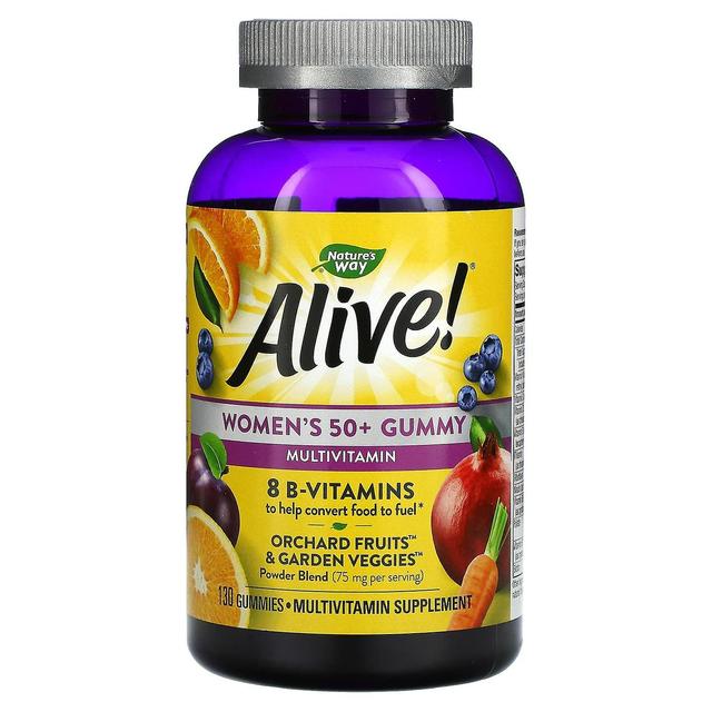 Nature's Way, Alive! Women's 50+ Gummy Multivitamins, Mixed Berry, 130 Gummies on Productcaster.