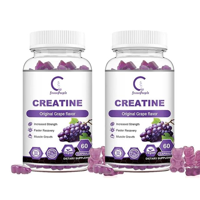 Visgaler Grape Flavor Creatine Gummies Increase Body Mass And Strength Athletic Endurance For Gym Man And Woman 120pcs on Productcaster.