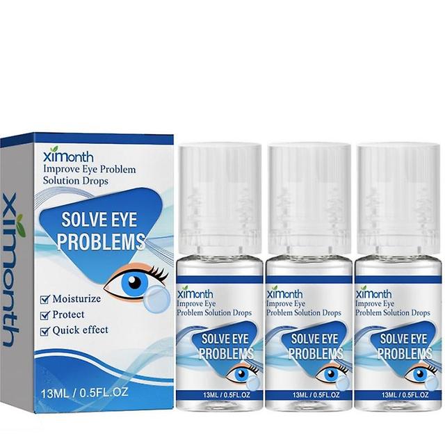 Eye Drops Effective Relief Discomfort Get Rid of Fatigue Dry Eyes Blurred Liquid Eye Pain Eye Overuse Drop Clean Daily Care 3pcs on Productcaster.