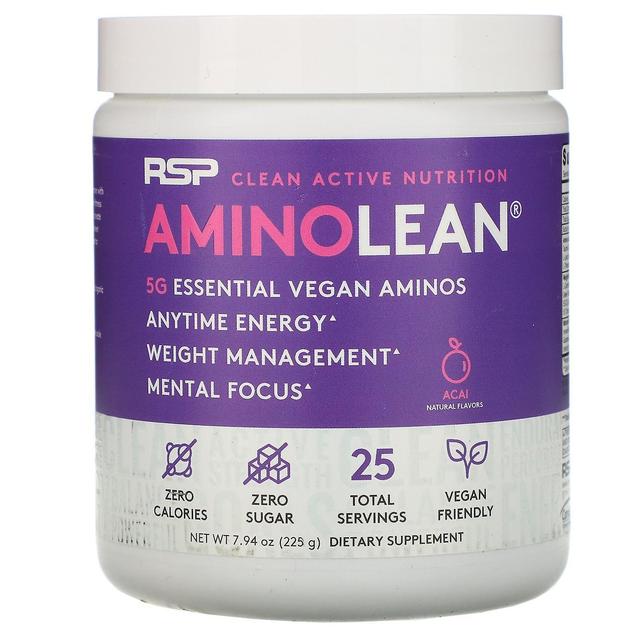 RSP Nutrition, AminoLean, Essential Vegan Aminos, Acai, 7.94 oz (225 g) on Productcaster.