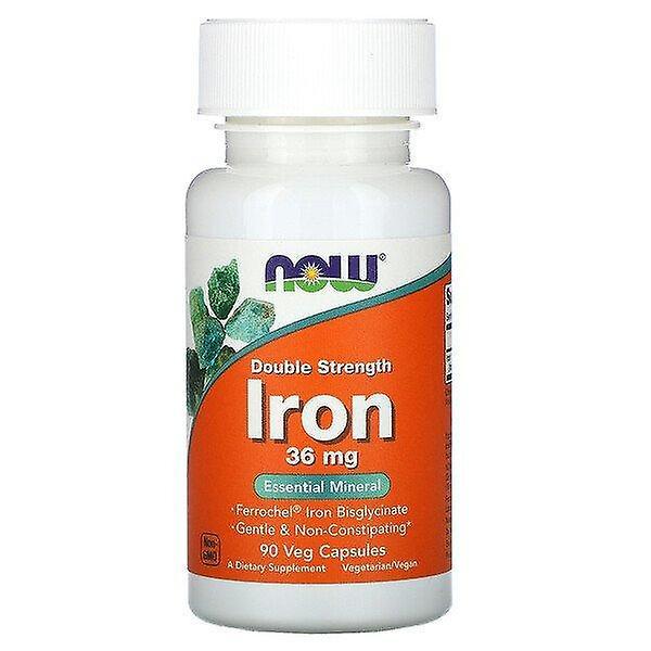 Now Foods, Iron, Double Strength, 36 mg, 90 Veg Capsules on Productcaster.