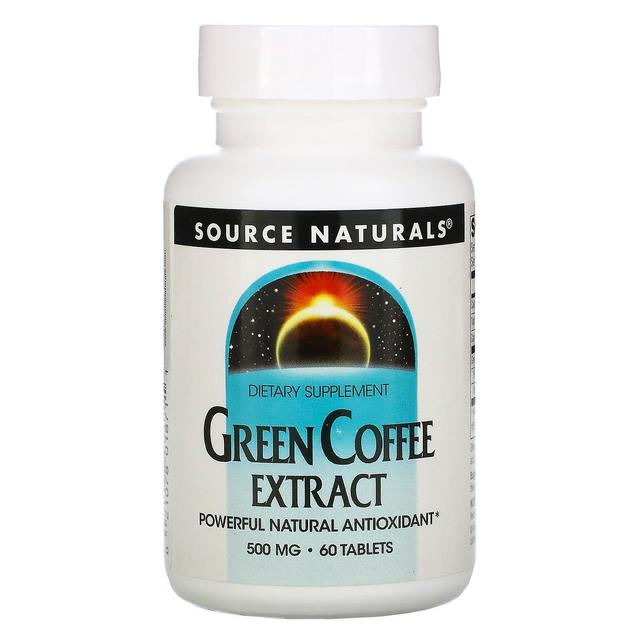 Source Naturals Kilde Naturals, Grøn kaffe ekstrakt, 500 mg, 60 tabletter on Productcaster.