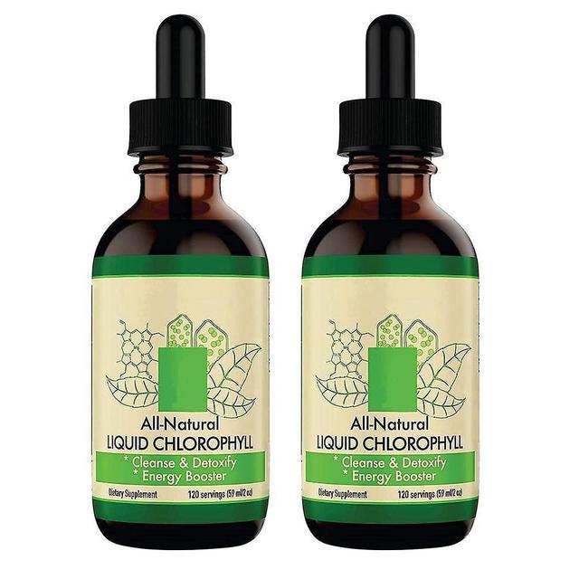 2pcs Chlorophyll Liquid Drops All Natural Concentrate Energy Booster Digestion et système immunitaire soutient le déodorant interne on Productcaster.