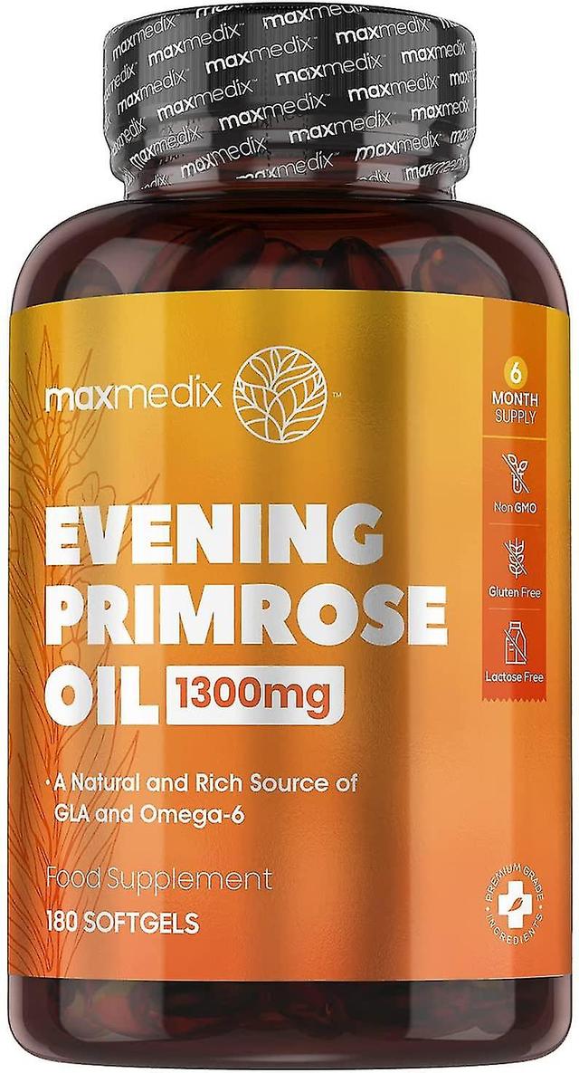 Skbcv Evening Primrose Oil 1300mg - 180 Primrose Oil Capsules (softgels), 6 Months Supply - Rich Source Of Omega-6 Fatty Acids & Gla on Productcaster.