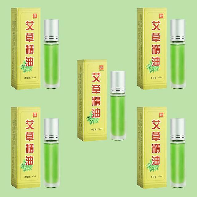 Jimonzi 5 Bottles Pure Wild Wormwood Scraping Essential Oil Mugwort Extraction Enhance Moxibustion's Effect Meridian Massage Oils Health on Productcaster.