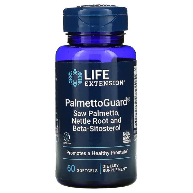 Life Extension Elämän pidentäminen, PalmettoGuard sahapalmu/nokkosjuuri beetasitosterolilla, 60 pehmeää geeliä on Productcaster.