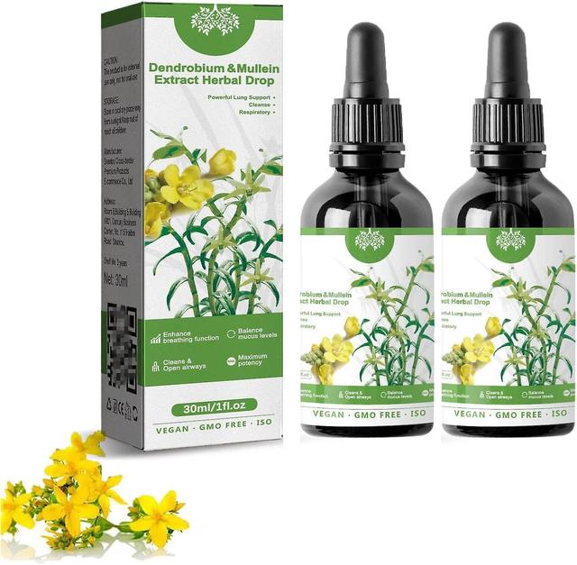 HKXYQ 2x Dendrobium & Extrato de Mullein - Lung Cleanse & Gotas de ervas respiratórias on Productcaster.