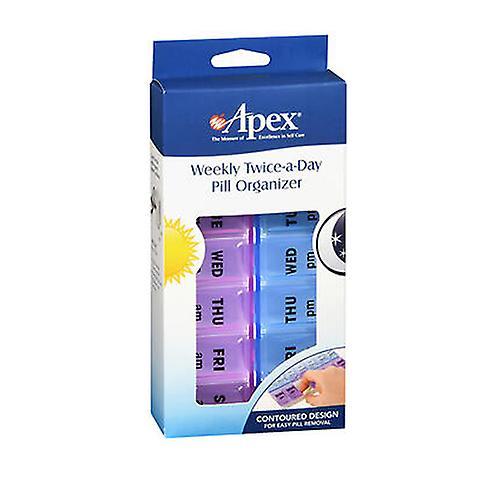 Apex-Carex Apex Twice-A-Day Weekly Pill Organzier, 1 each (Pack of 1) on Productcaster.