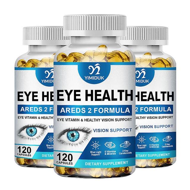 Vorallme Eye Vitamins Lutein Capsules Zeaxanthin & Bilberry Extract Supports Eye Strain Dry Eyes And Vision Health Lutein Mixture 3 Bottles 120PCS on Productcaster.