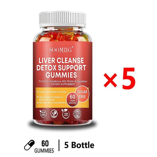 Visgaler Liver Cleanse Detox Gummies 20+herbal Blend-natural Liver Health Formula&organic Liver Detox Supplement 60 Vegan Gummies 5 bottle on Productcaster.