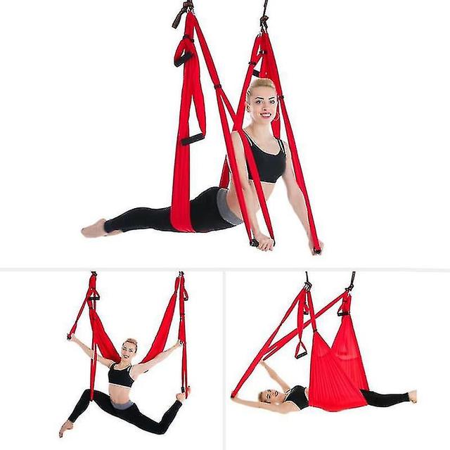 Tyxs Aktiv Silk Aerial Yoga Swing Set & Hammock Kit, för förbättrade yogainversioner, flexibilitet, kärnstyrka och Ryggsmärtlindring - Sensorisk gu... on Productcaster.