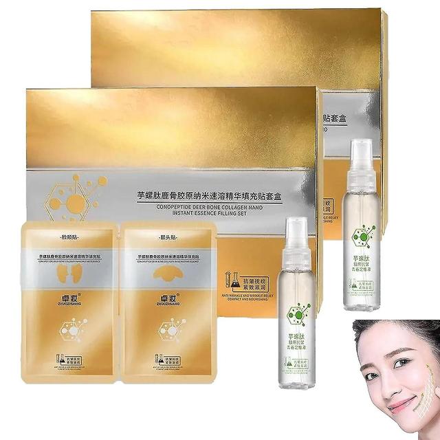 NAILAO Spiral Peptid Deer Bone Collagen Kit, conopeptide Deer Bone Collagen Filling Set, Anti-aging Face Serum 2 Sets on Productcaster.