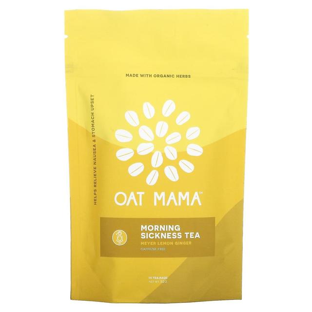 Oat Mama, Morning Sickness Tea, Meyer Lemon Ginger, Caffeine Free, 14 Tea Bags, 32 g on Productcaster.