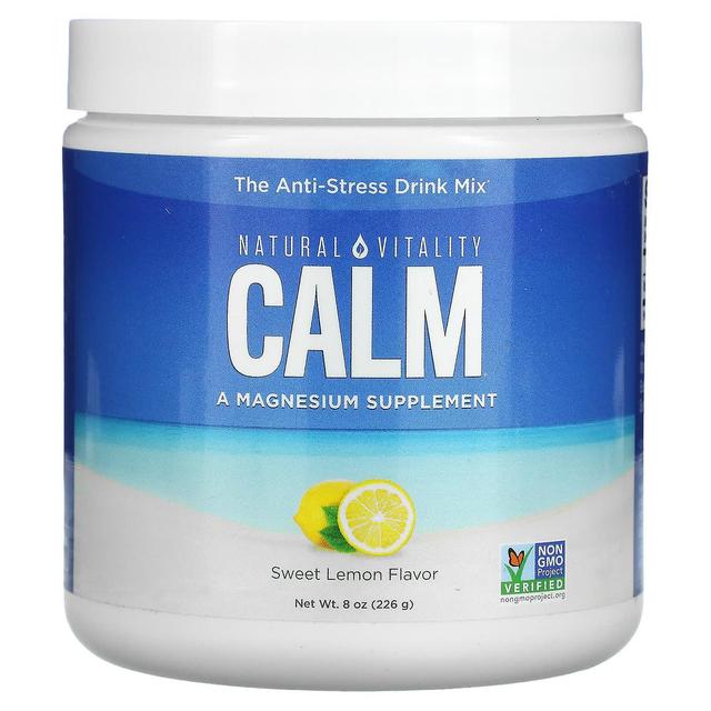 Natural Vitality Naturlig vitalitet, CALM, Anti-Stress Drink Mix, Sød citron, 8 oz (226 g) on Productcaster.