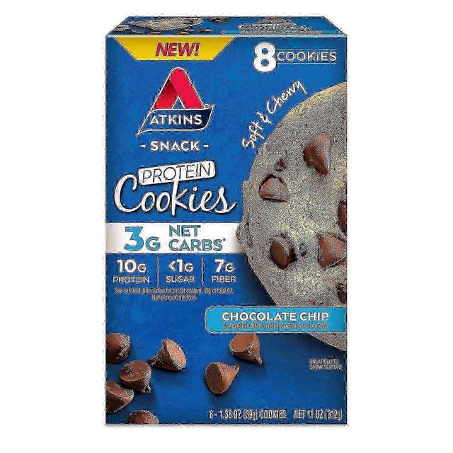 Atkins soft and chewy chocolate chip protein cookie, keto friendly, 8 ea on Productcaster.