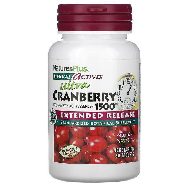 Nature's Plus NaturesPlus, Herbal Actives, Ultra Cranberry 1500, 1,500 mcg, 30 Tablets on Productcaster.