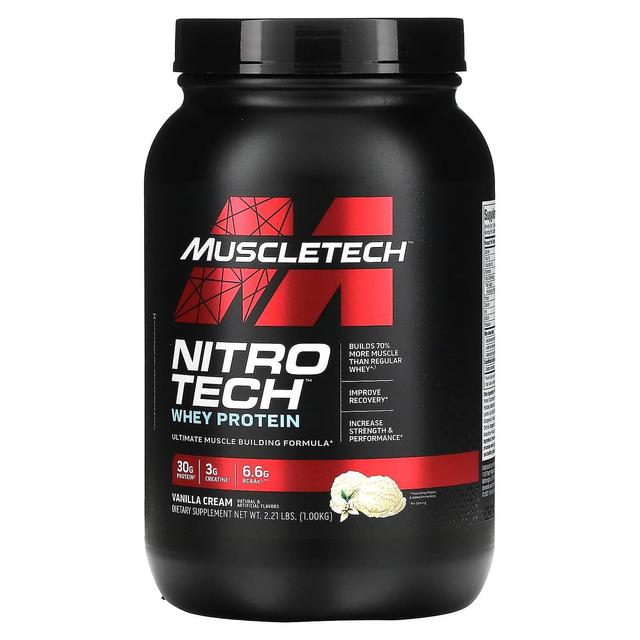 MuscleTech, Nitro Tech, Whey Protein, Vanilla Cream, 2.21 lbs (1 kg) on Productcaster.