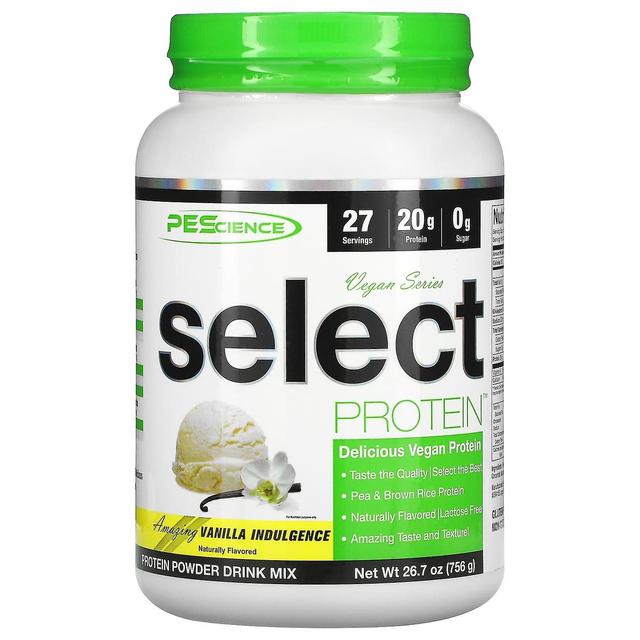 PEScience, Vegansk serie, Vælg protein, Vaniljeforkælelse, 26,7 oz (756 g) on Productcaster.