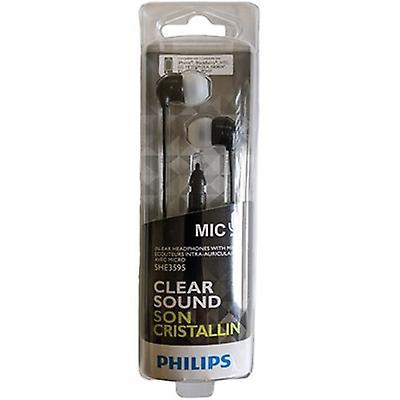 Philips Clear Sound in-ear hoofdtelefoon met microfoon SHE3595 zwart 1 Headphone on Productcaster.