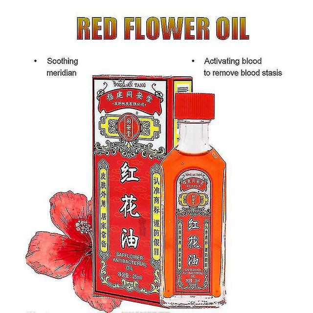 25ml Chinese Old Brand Authentic Safflower Oil Activating Blood Relieve Pain Body Massager Rheumatoid Joint Painkiller Plaster on Productcaster.