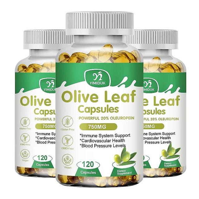 Visgaler Olive Leaf Extract Capsules Provides Immune Support, Promotes Cardiovascular System Health, And Supports Healthy Blood Pressure 3 Bottles ... on Productcaster.