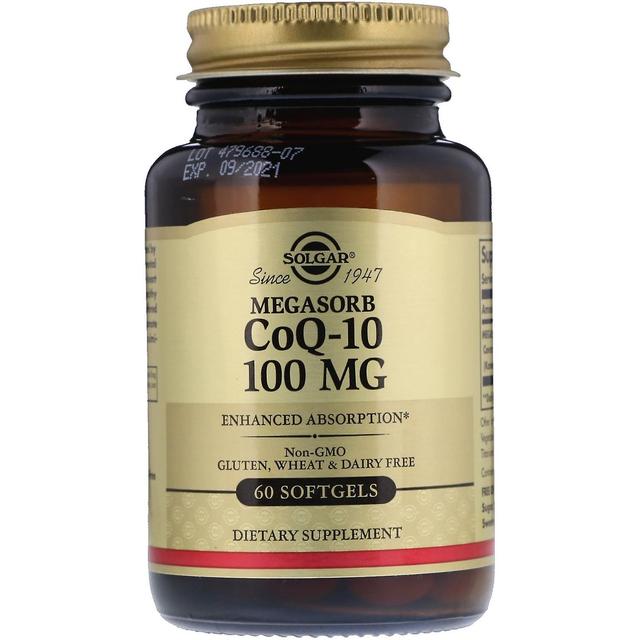 Solgar, Megasorb CoQ-10, 100 mg, 60 Softgels on Productcaster.