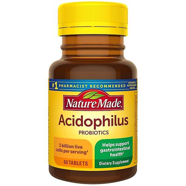 Nature made acidophilus probiotics tablets, 60 count on Productcaster.