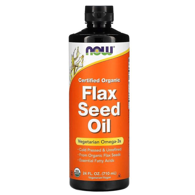 NOW Foods, Certified Organic Flax Seed Oil, 24 fl oz (710 ml) on Productcaster.