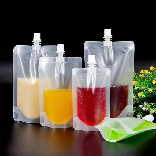 50pcs 100ml D Bag Leak Drink Pack Bag Spout Pouch For Bevera Juice Milk Stora on Productcaster.