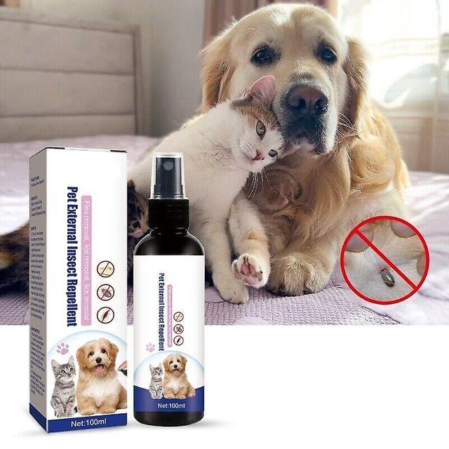 1 Pack Pet Spray Pulgas Gato E Cão Pet Limpeza de Pele Repelente de Carrapatos Externo Anti-coceira Spray 1pc on Productcaster.