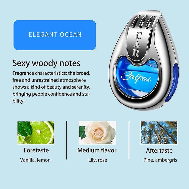 1 ~ 10pcs Deodorante per auto Fragranza Interno dell'automobile Ventilazione Diffusore creativo Blue Elegant Ocean on Productcaster.