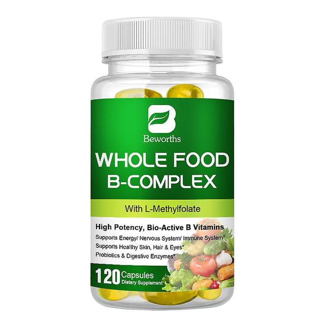 Visgaler 120p Vitamin B Komplex Kapsel B1 B2 B3 B5 B6 B7 B12 Anti Müdigkeit Leber Entgiftung Hautpflege Tägliches Nahrungsergänzungsmittel 120 caps... on Productcaster.