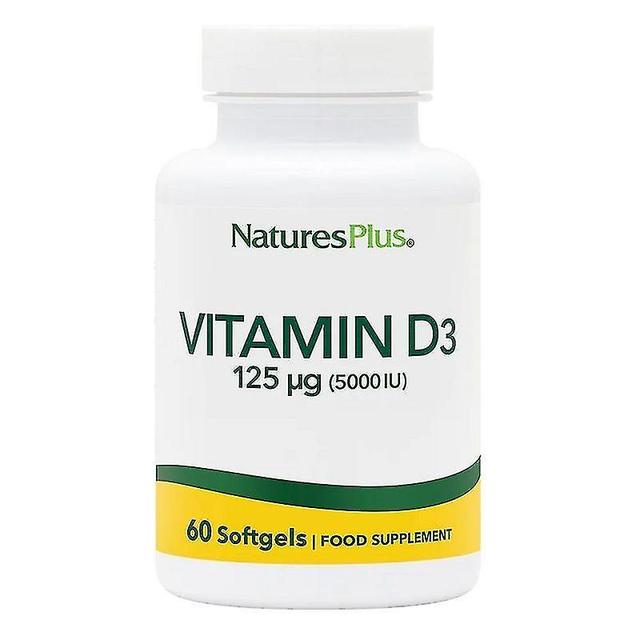 Nature's Plus Vitamin D3 5000iu Softgels 60 (1047) on Productcaster.